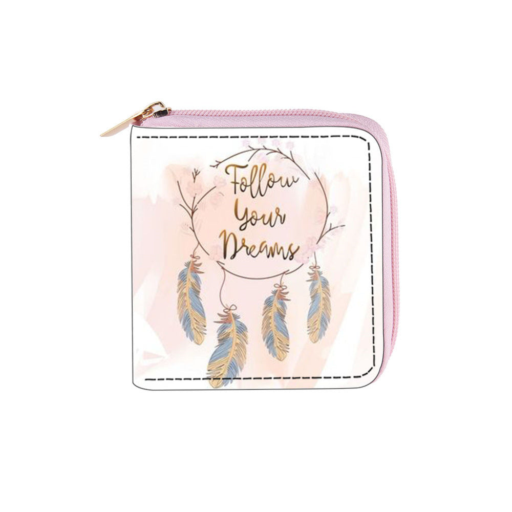 Billetera Con Cremallera De Pluma Corta PU al por mayor